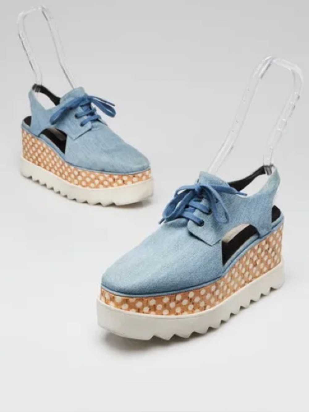 Stella McCartney Elyse Denim Cut out Platform